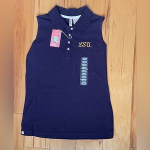 LSU girls sleeveless polo